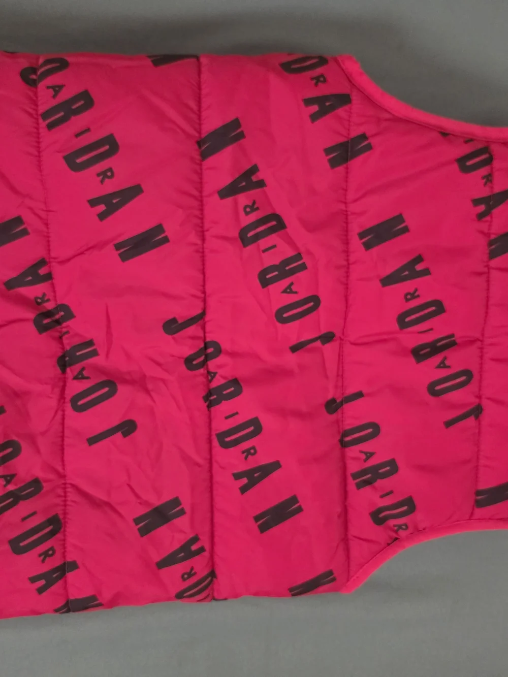 Jordan Kids' Hot Pink Logo Puffer Vest with White Jumpman